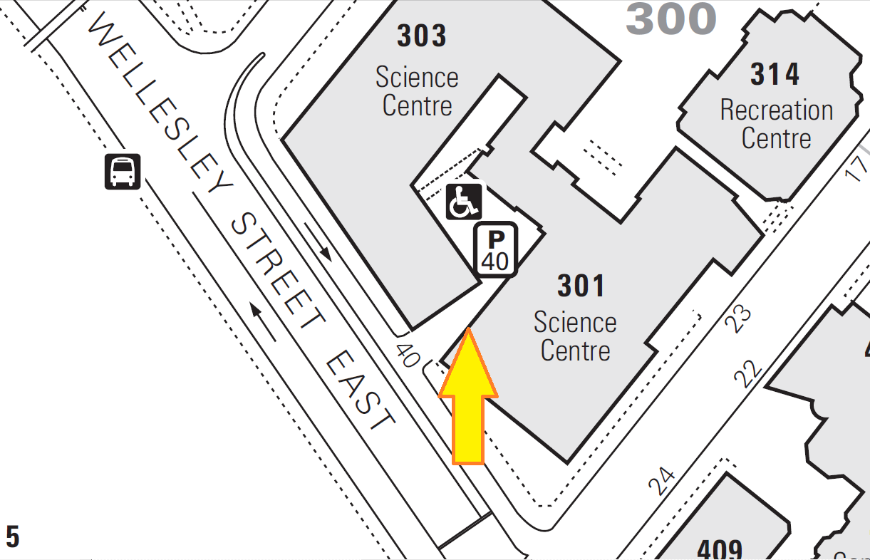 The Location of our Entrance off Wellesley Street East